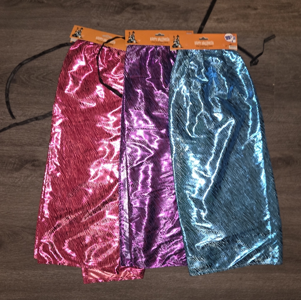 Shimmering Pink, Purple, and Blue Cape Set